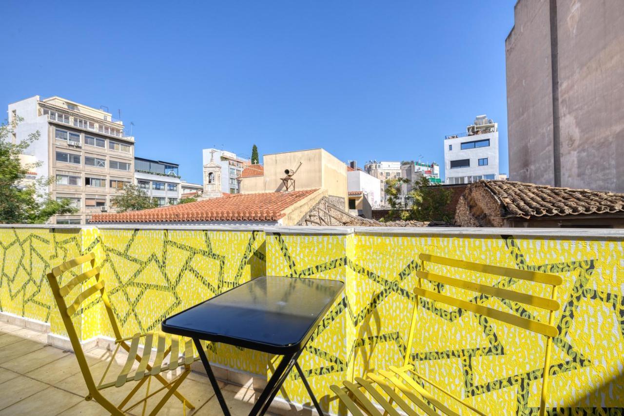 Chic Rooftop Studio W/ Terrace - Near Acropolis Athen Exterior foto